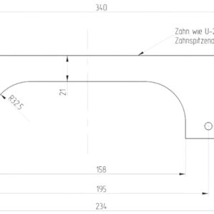 VM Verzahntes Messer 340 x 67 x 1.5 mm